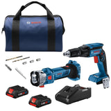 18-volt 2-Tool Brushless Power Tool Combo Kit with Soft Case (2-Batteries Included and Charger Included) GXL18V-291B25