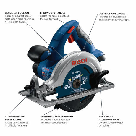 18-volt 2-Amp 6-1/2-in Cordless Circular Saw (Bare Tool) CCS180B