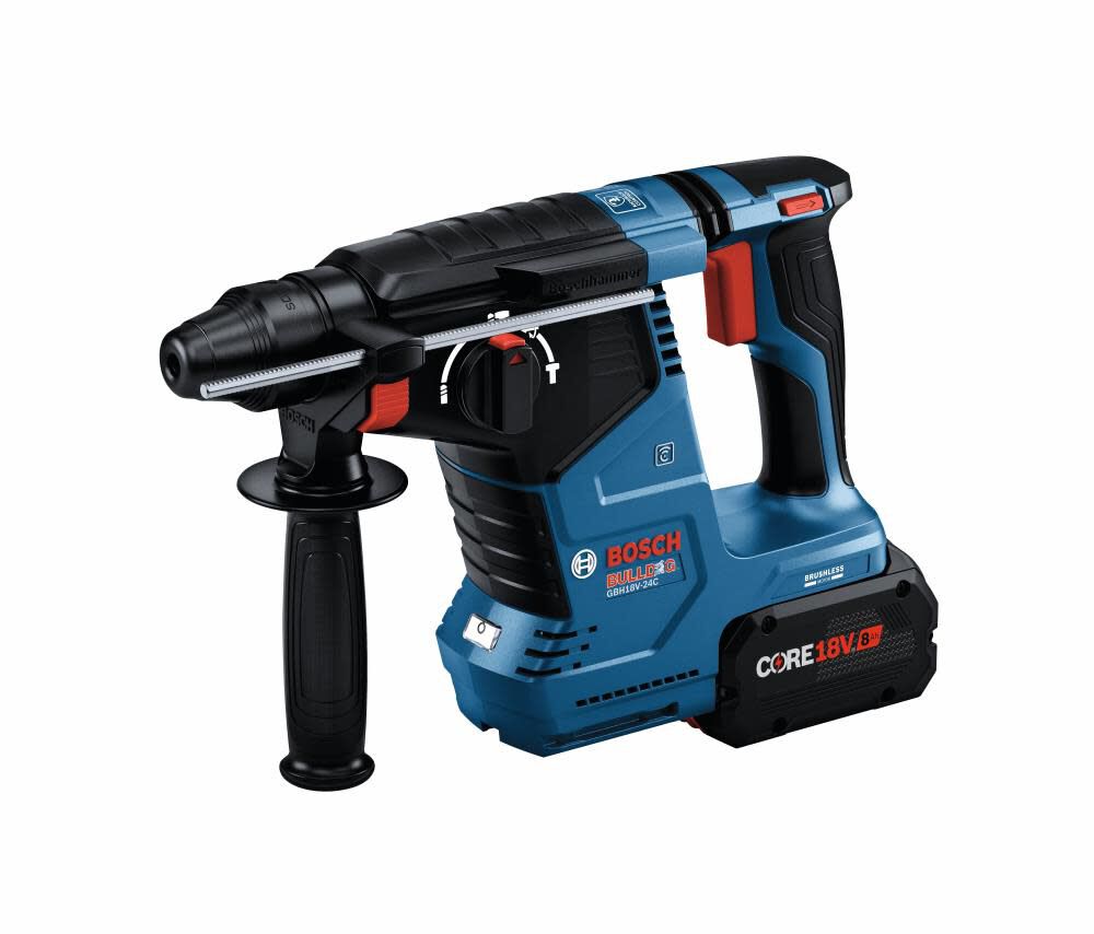 Bulldog 18-volt 8-Amp Sds-plus Variable Speed Cordless Rotary Hammer Drill (2-Batteries Included) GBH18V-24CK24