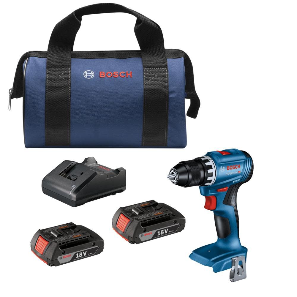 18-volt 1/2-in Keyless Brushless Cordless Drill (2-Batteries Included, Charger Included and Soft Bag included) GSR18V-400B22