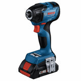 Connected Ready 18-volt 1/4-in Brushless Cordless Impact Driver (2-Batteries Included, Charger Included and Soft Bag included) GDR18V-1860CB25