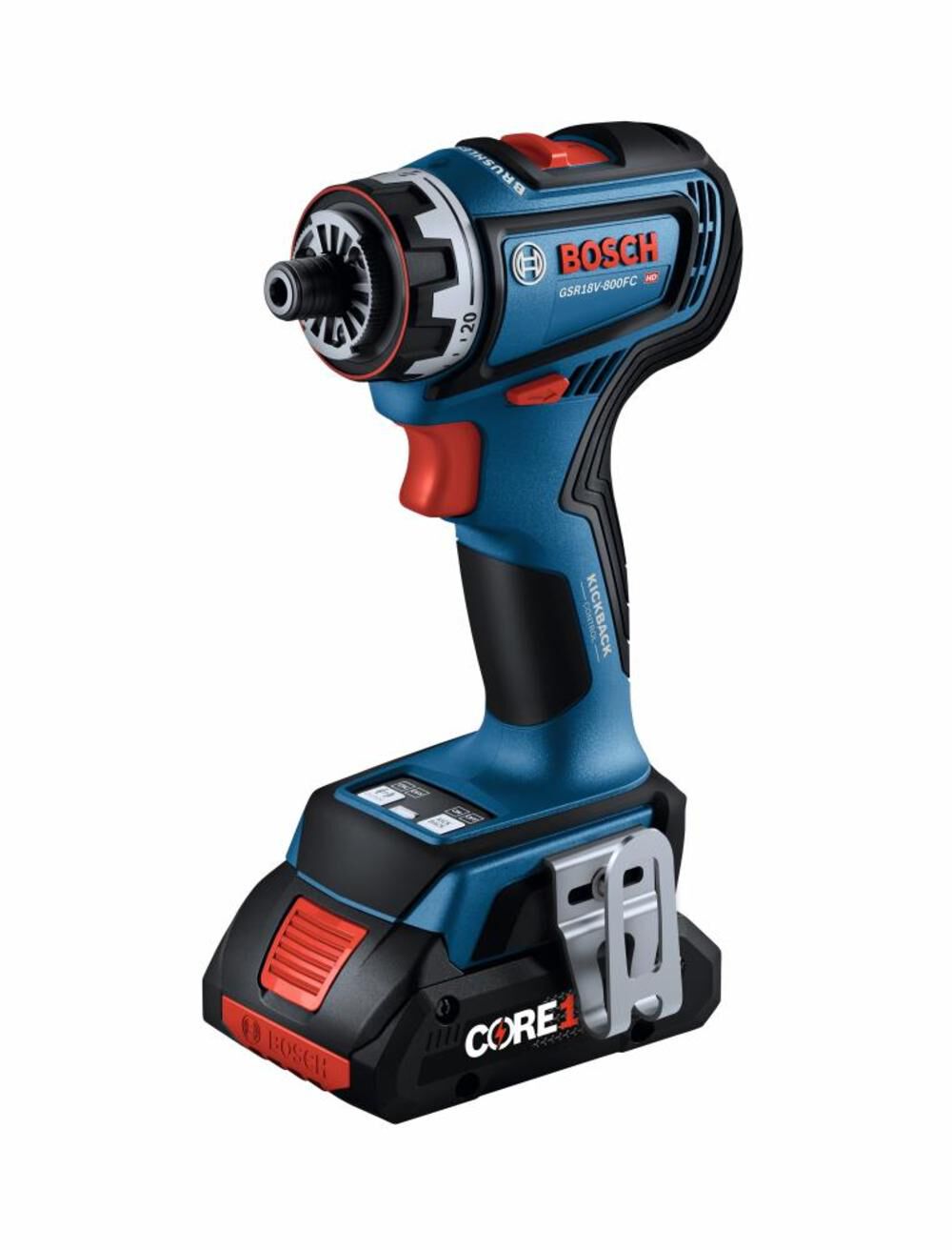 Connected-Ready 18-volt 1/2-in Keyless Brushless Right Angle Cordless Drill (2-Batteries Included, Charger Included and Soft Bag included) GSR18V-800FCB24