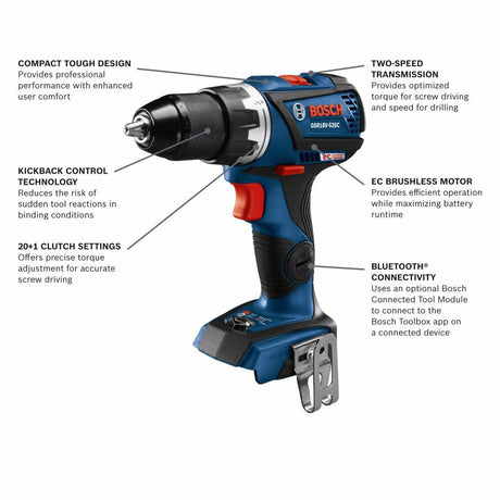 18V EC Compact Tough 1/2in Drill/Driver (Bare Tool) GSR18V-535CN