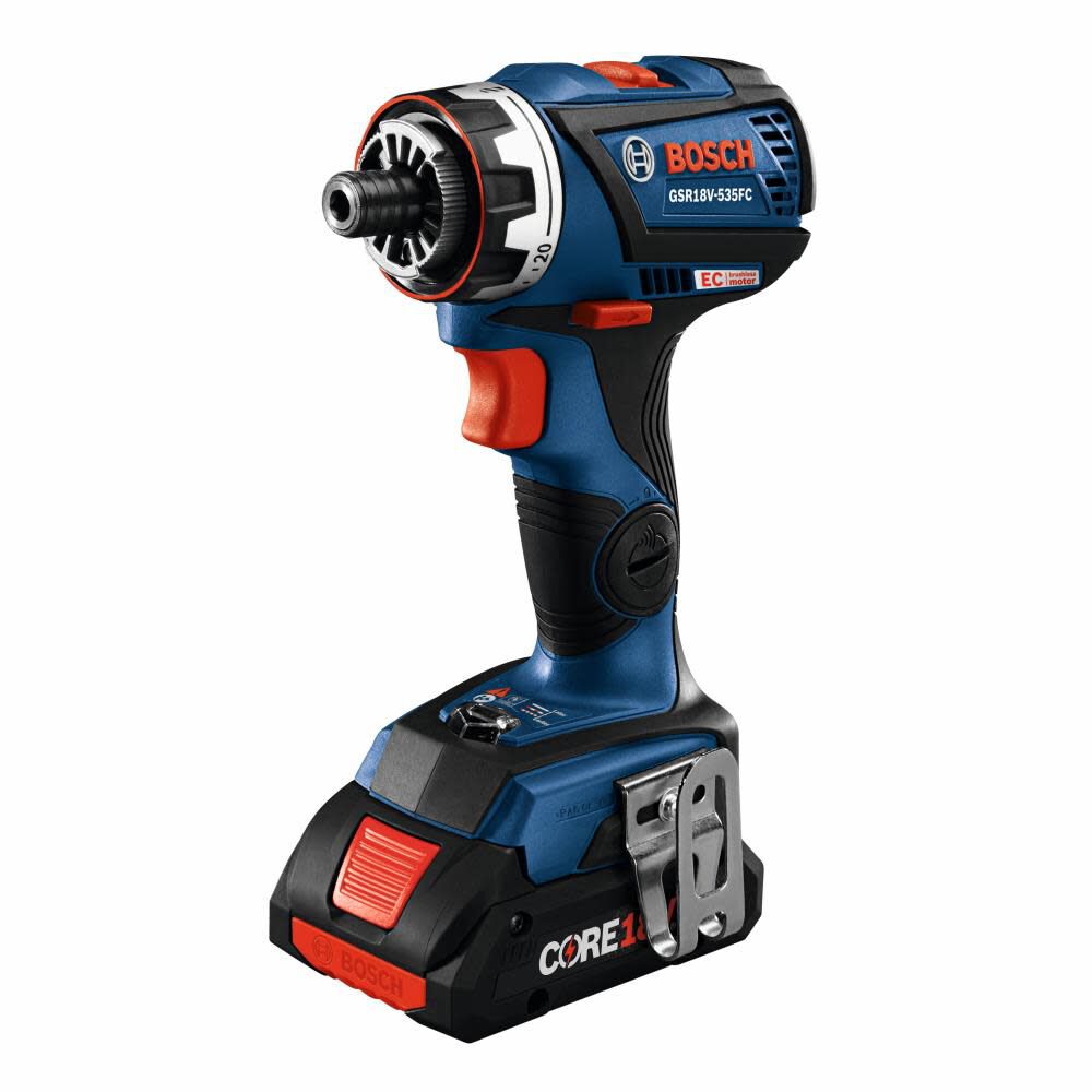 18-volt 1/2-in Keyless Brushless Right Angle Cordless Drill (1-Battery Included, Charger Included and Soft Bag included) GSR18V-535FCB15