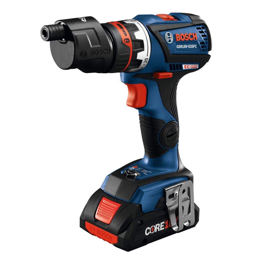 18-volt 1/2-in Keyless Brushless Right Angle Cordless Drill (1-Battery Included, Charger Included and Soft Bag included) GSR18V-535FCB15