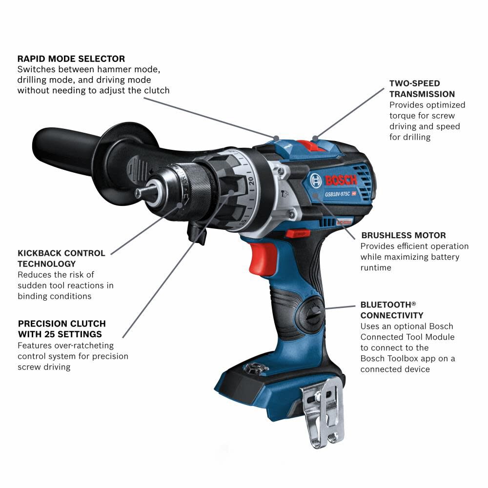 1/2-in 18-volt Variable Speed Brushless Cordless Hammer Drill(Bare Tool) GSB18V-975CN