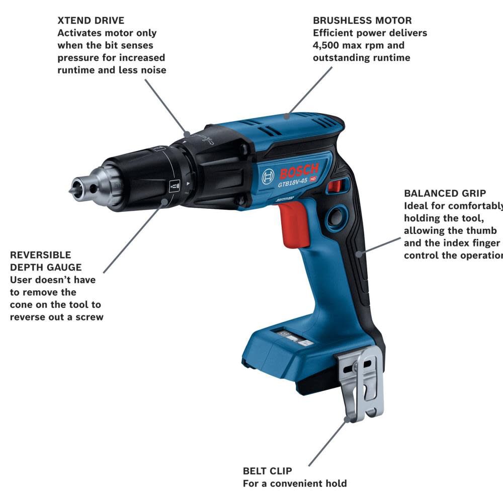 Xtend 18-volt Lithium Ion (li-ion) Brushless Screw Gun GTB18V-45N