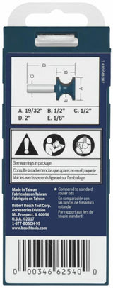 19/32in x 1/2in Carbide Tipped Bullnose Router Bit 84432MC