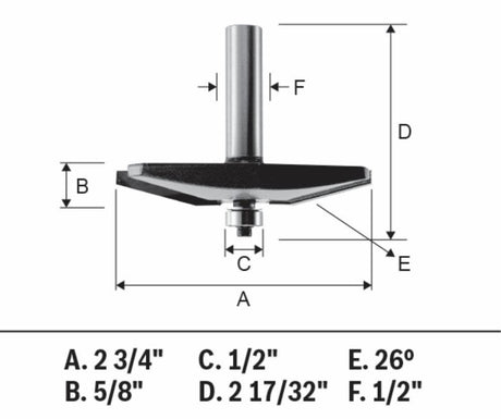 2-3/4-in Carbide-Tipped Vertical Raised Panel Router Bit 85637MC