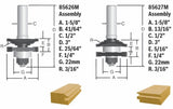 1-5/8-in Carbide-tipped Stile and Rail Router Bit 85625MC