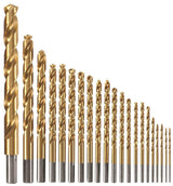 21 pc. Titanium-Coated Metal Drill Bit Set TI21A