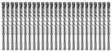 25 pc. 1/2 In. x 4 In. x 6 In. SDS-plus Bulldog Xtreme Carbide Rotary Hammer Drill Bits HCFC2081B25