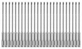 25 pc. 3/16 In. x 4 In. x 6-1/2 In. SDS-plus Bulldog Xtreme Carbide Rotary Hammer Drill Bits HCFC2011B25