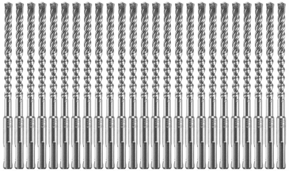 25 pc. 5/16 In. x 4 In. x 6 In. SDS-plus Bulldog Xtreme Carbide Rotary Hammer Drill Bits HCFC2051B25