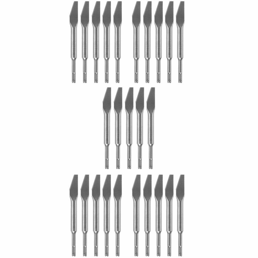 25pc 1/8in Mortar Knife SDS plus Bulldog Xtreme Hammer Steel HS1402B25