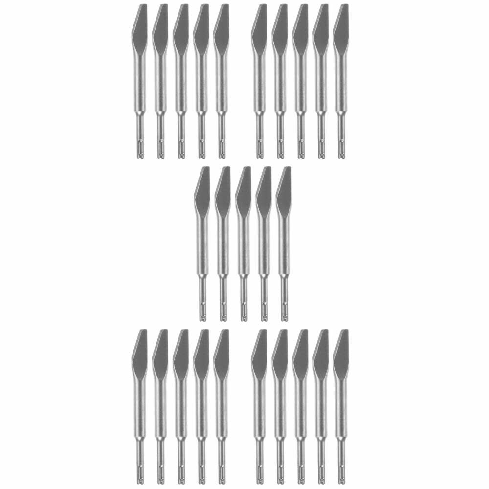 25pc 3/8in Mortar Knife SDS plus Bulldog Hammer Steel HS1401B25