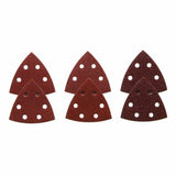 3-1/2 In. Assorted Grits 6 pc. Red Detail Sander Abrasive Triangles for Wood SDTR000