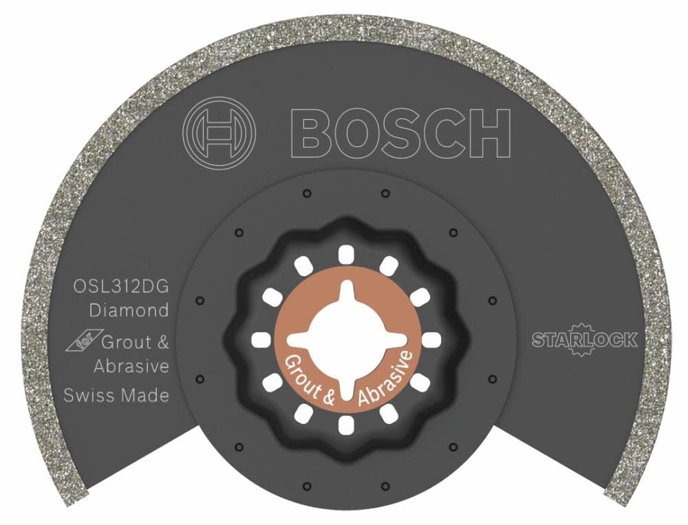 3-1/2 In. Starlock Oscillating Multi Tool Diamond Grit Grout Blade OSL312DG