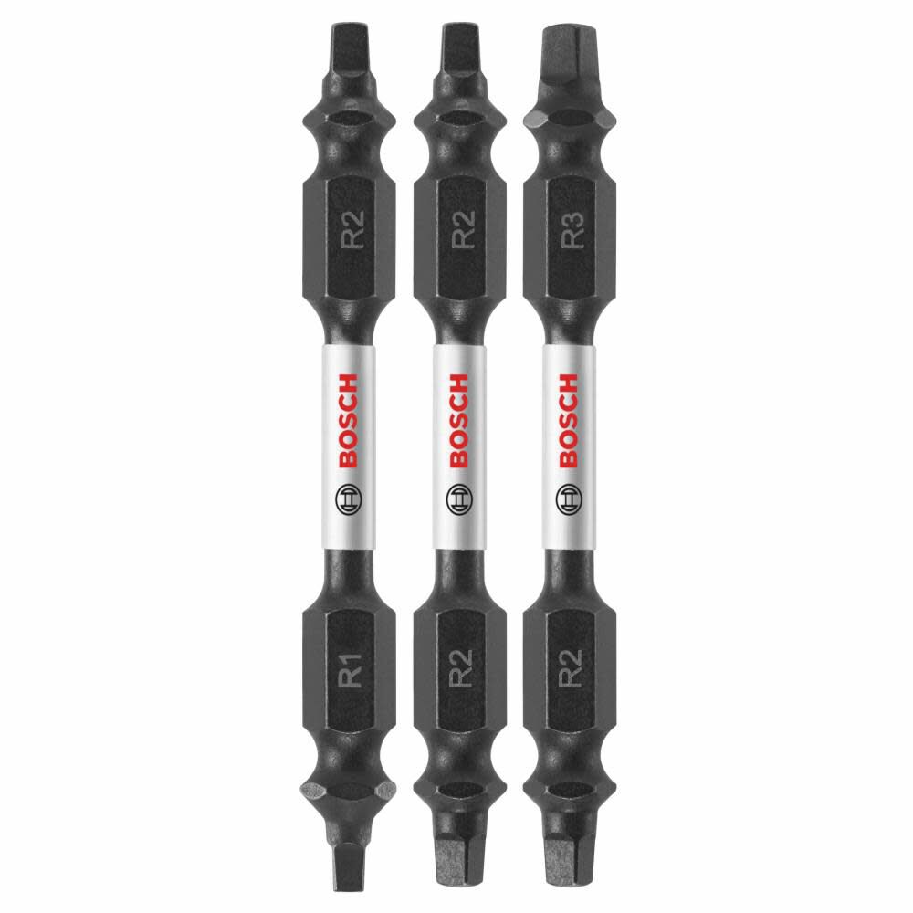 3 pc Impact Tough 2.5 In Square Double-Ended Bit Set ITDESQV2503