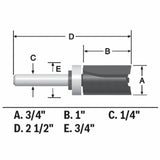 3/4-in Carbide-tipped Straight Router Bit 85682MC