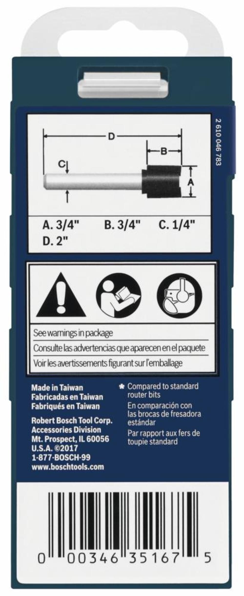 3/4-in Carbide-tipped Hinge Mortising Router Bit 85248MC