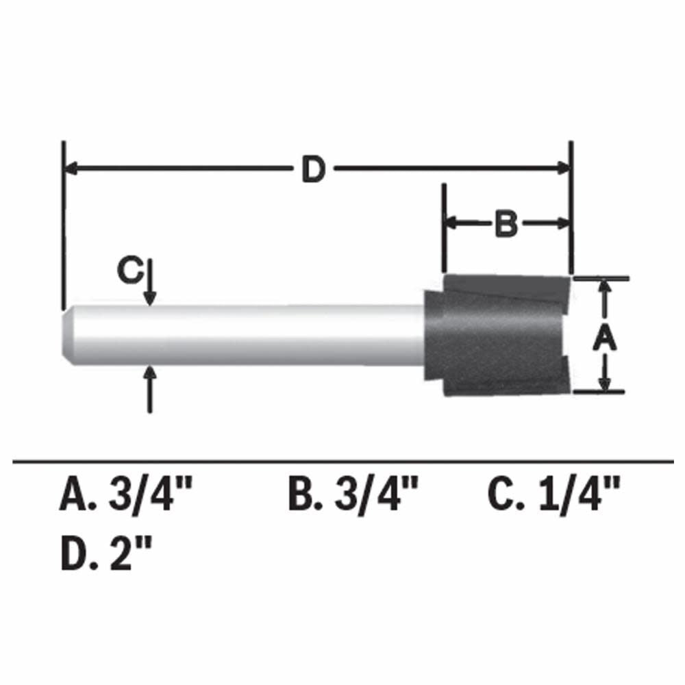 3/4-in Carbide-tipped Hinge Mortising Router Bit 85248MC