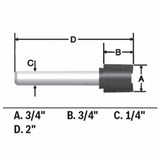 3/4-in Carbide-tipped Hinge Mortising Router Bit 85248MC