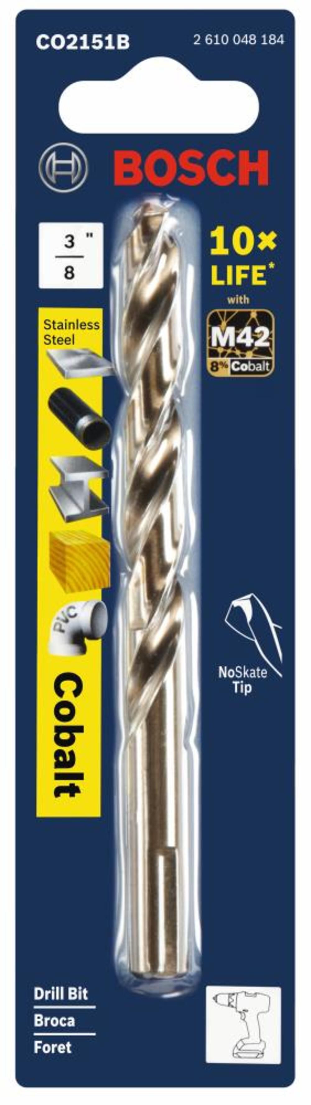 3/8 In. X 5 In. Cobalt M42 Drill Bit CO2151B