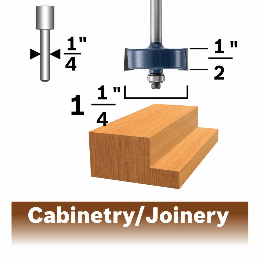 1-1/4-in Carbide-tipped Rabbeting Router Bit 85218MC