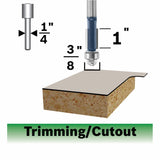 3/8-in Carbide-Tipped Double Flush Trimmer Router Bit 85268MC