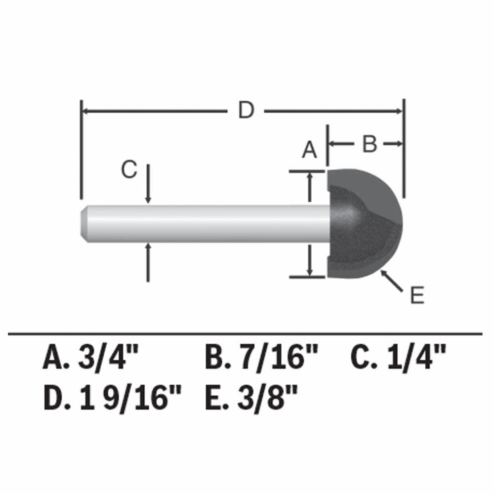 3/4-in Carbide-tipped Core Box Router Bit 85448MC