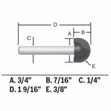 3/4-in Carbide-tipped Core Box Router Bit 85448MC