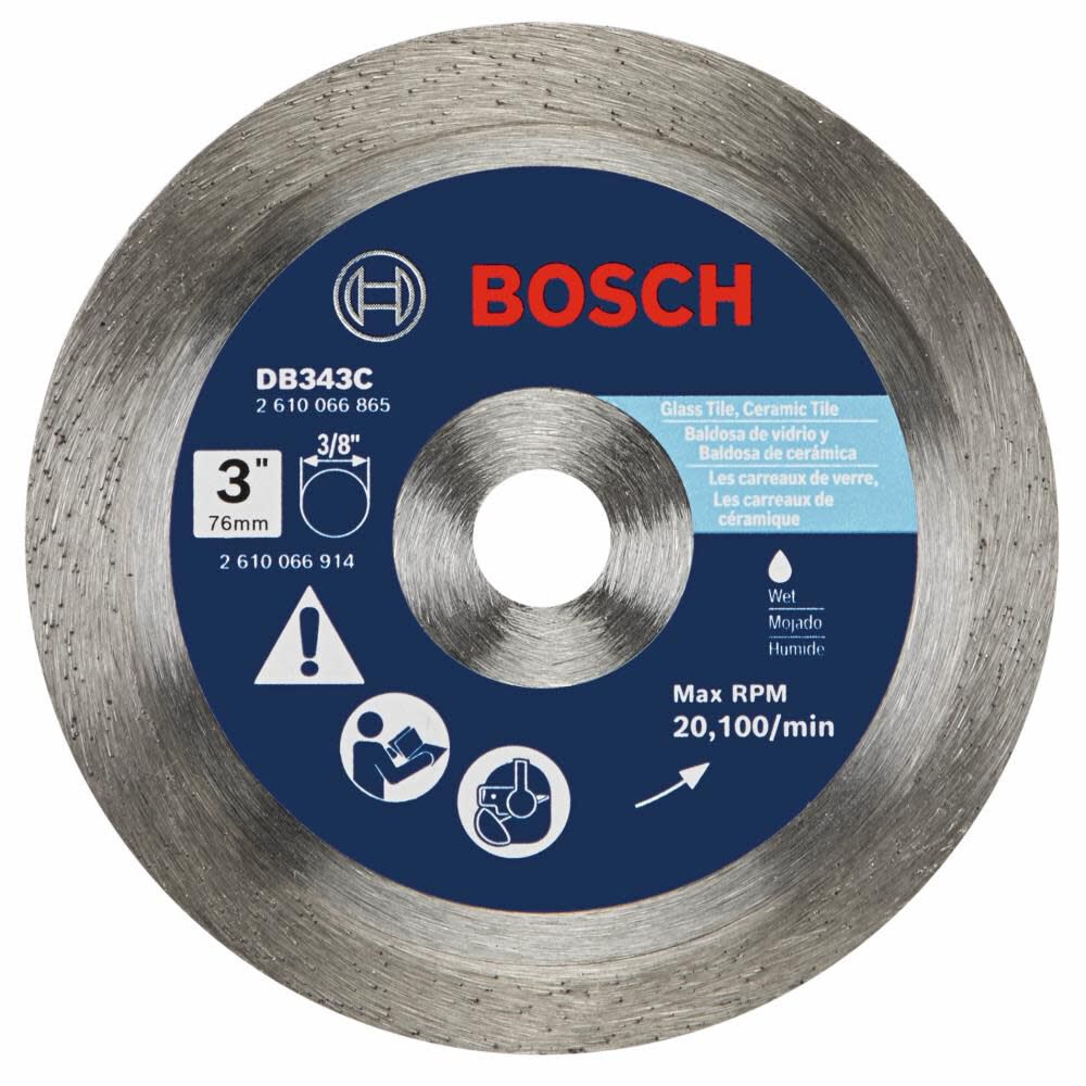 3in Premium Continuous Rim Diamond Blade for Clean Cuts DB343C