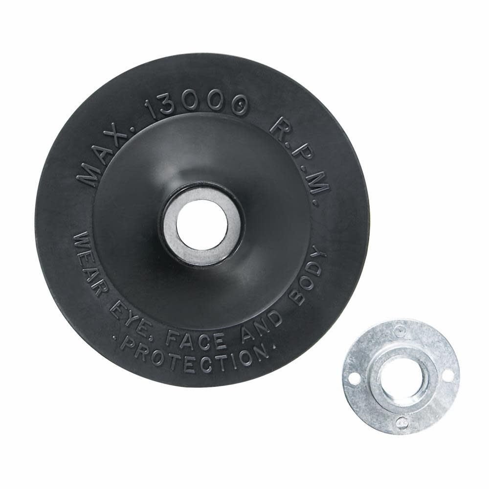 4-1/2 In. Angle Grinder Accessory Rubber Backing Pad with Lock Nut MG0450