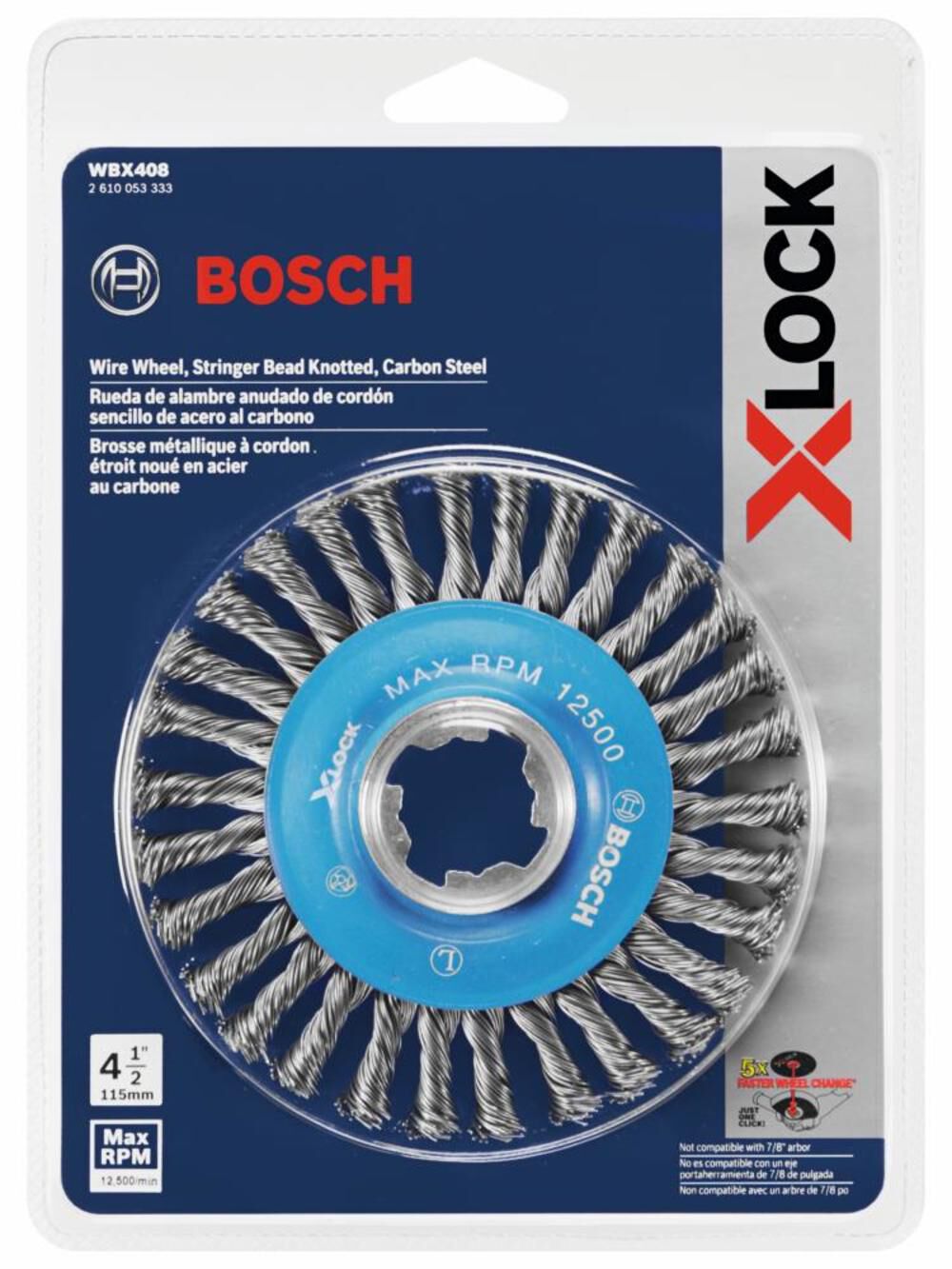 X-Lock 4.5-in Steel Diamond Arbor-Grit Cutting/Grinding Wheel WBX408