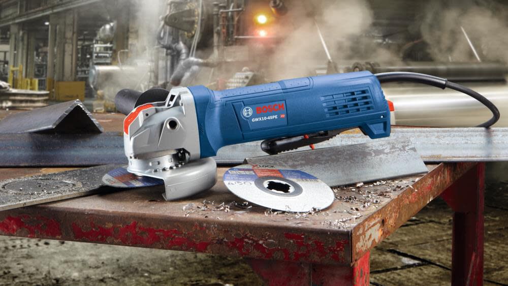 X-LOCK 4.5-in 10 Amps Paddle Switch Corded Angle Grinder GWX10-45PE