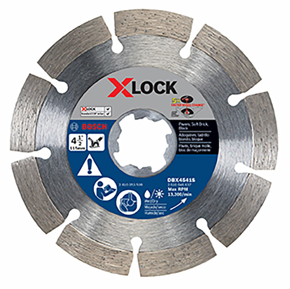 4-1/2 In. X-LOCK Segmented Rim Diamond Blade DBX4541S