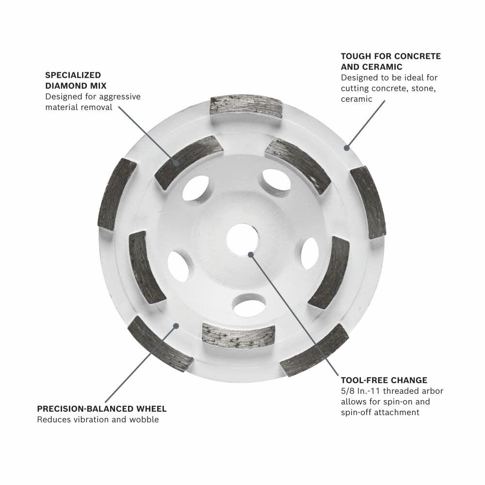 4-1/2-in Dry Segmented Rim Diamond Saw Blade DC4510HD