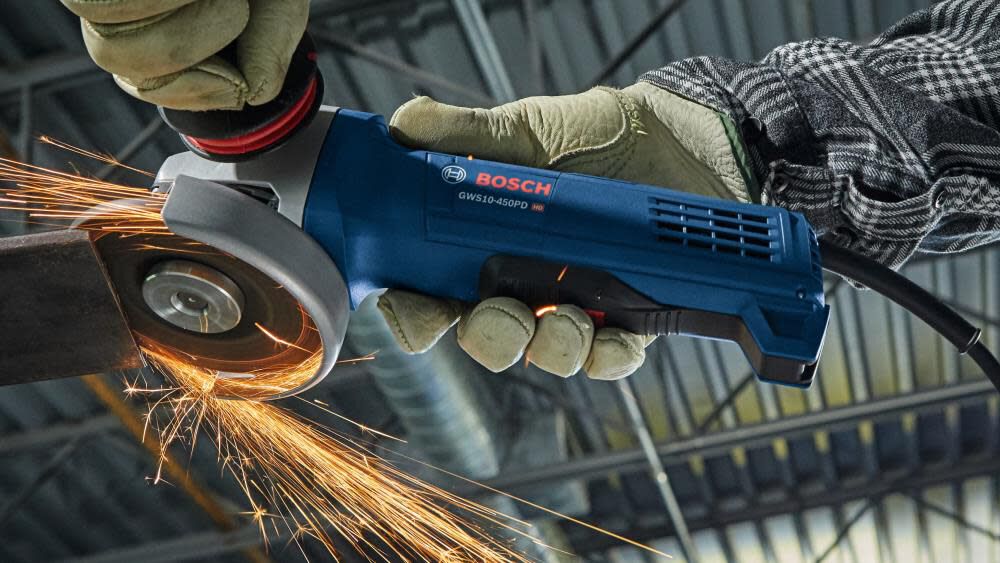 4 1/2in Ergonomic Angle Grinder with No Lock-On Paddle Switch GWS10-450PD