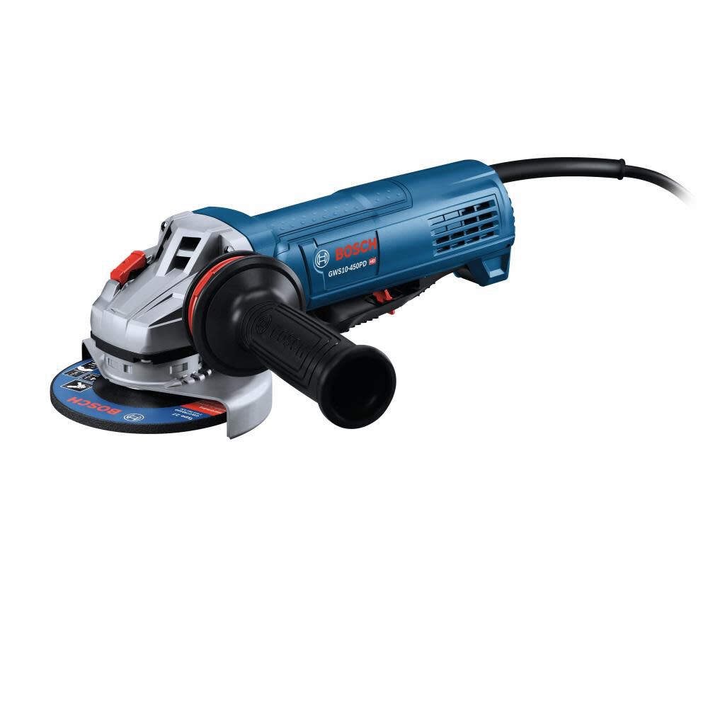 4 1/2in Ergonomic Angle Grinder with No Lock-On Paddle Switch GWS10-450PD