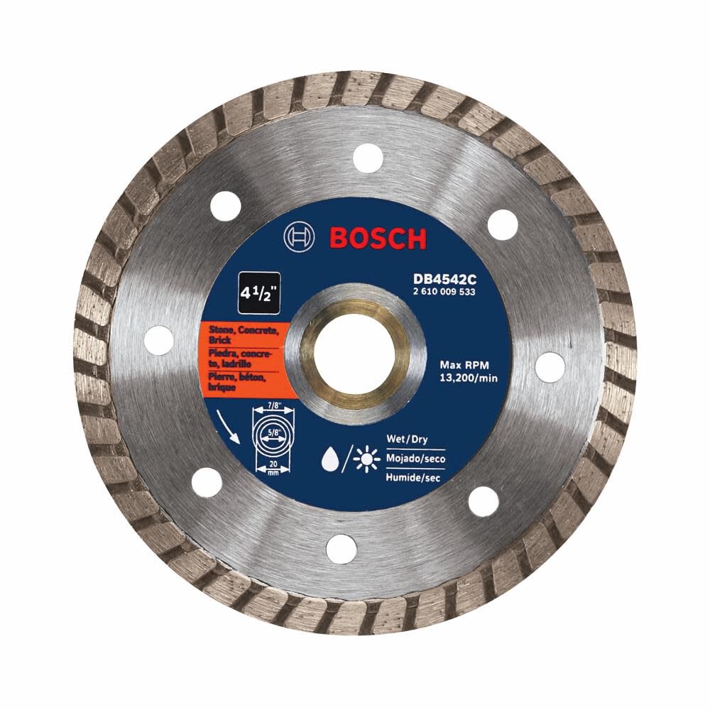 4-1/2-in Wet/Dry Turbo Rim Diamond Saw Blade DB4542C