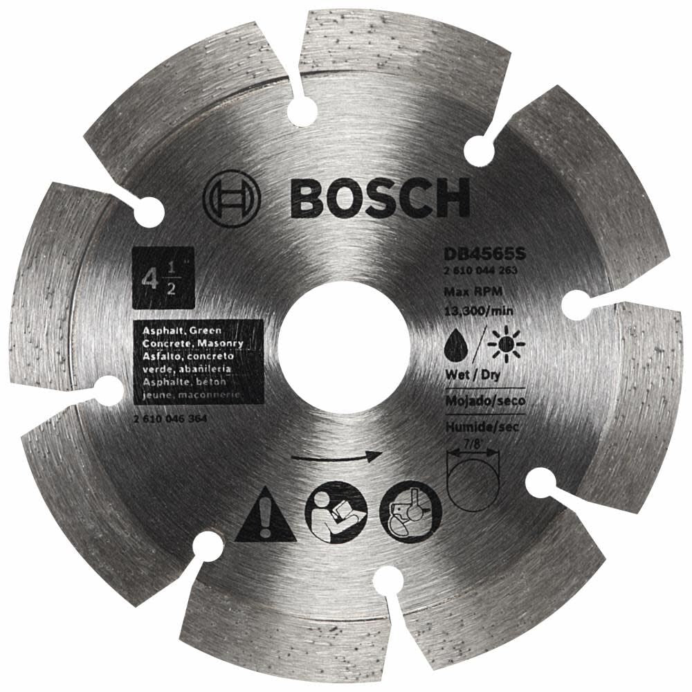 4 1/2in Standard Segmented Rim Diamond Blade for Soft Materials DB4565S