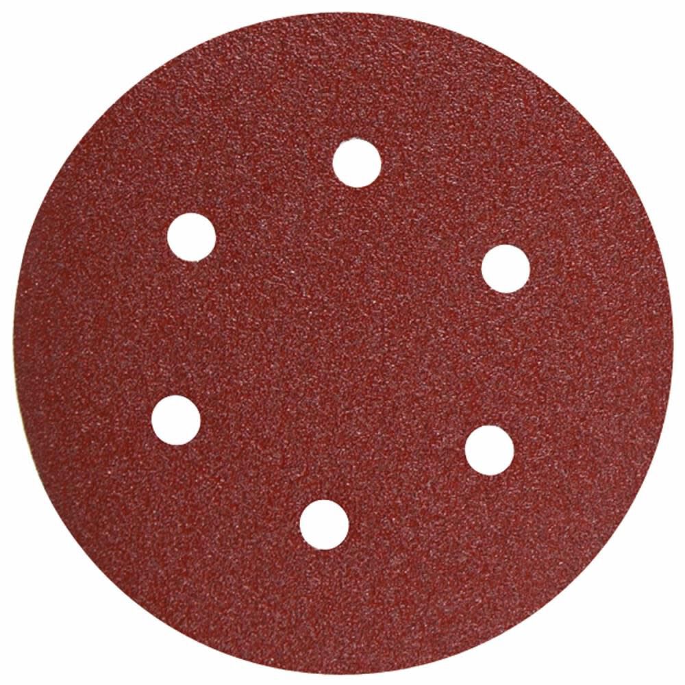 40 Grit 6in 6 Hole Hook & Loop Sanding Discs 5pc SR6R040