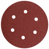 40 Grit 6in 6 Hole Hook & Loop Sanding Discs 5pc SR6R040