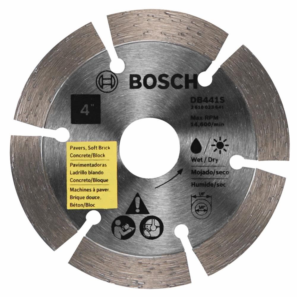 4in Standard Segmented Rim Diamond Blade for Universal Rough Cuts DB441S