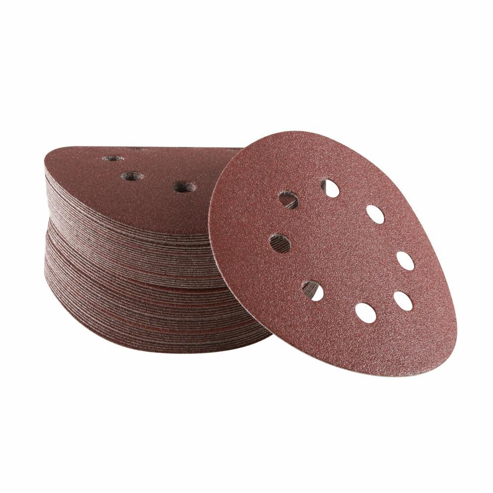 5 In. 8 Hole Hook-and-Loop Sanding Discs 320 Grit 5pc SR5R320