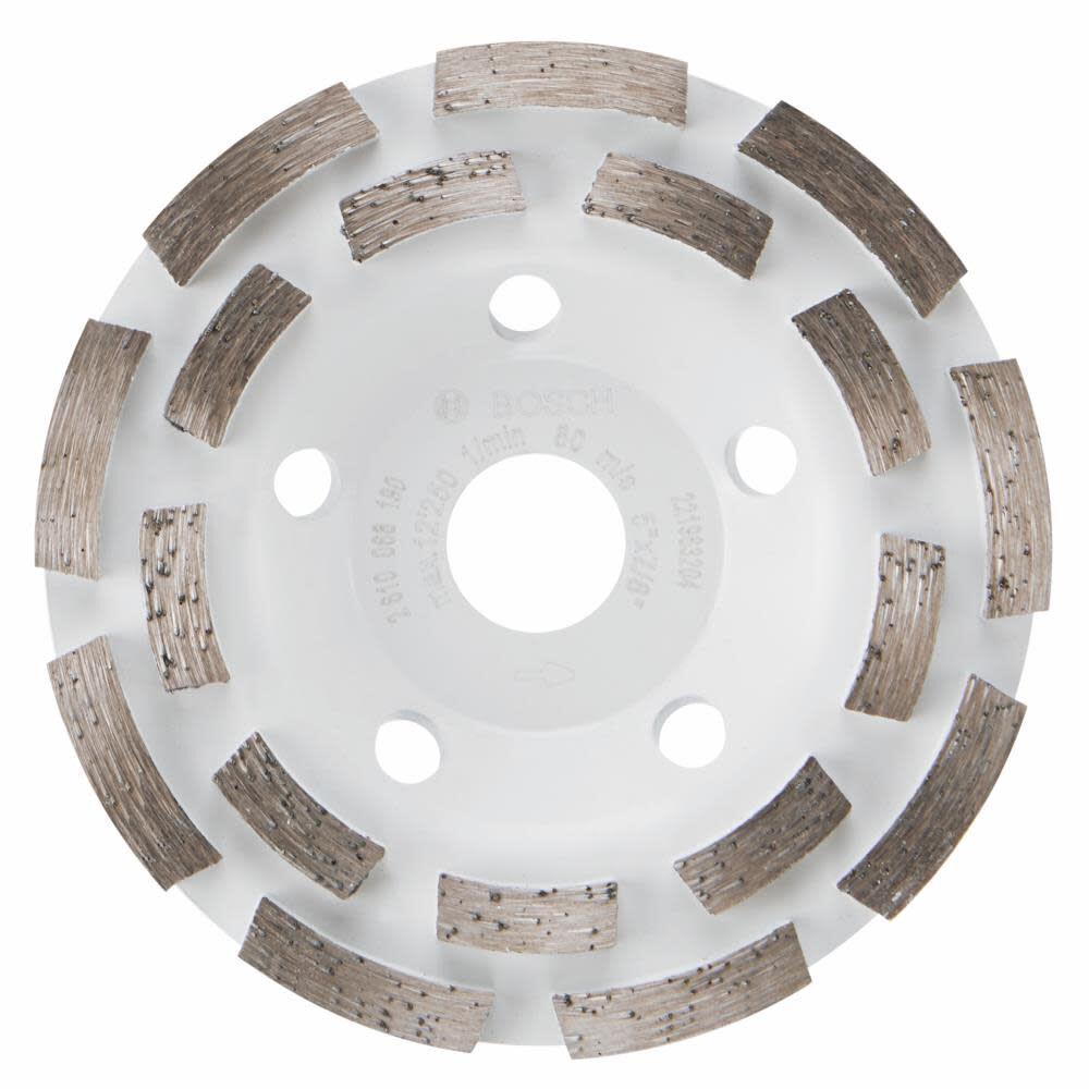 5 in Double Row Segmented Diamond Cup Wheel for Concrete DC518