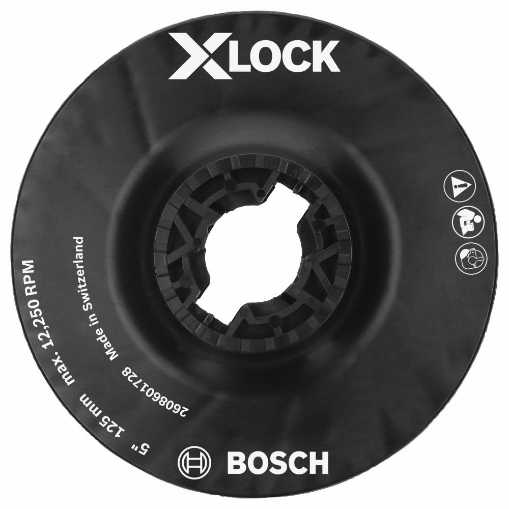 5 In. X-LOCK Backing Pad with X-LOCK Clip - Medium Hardness MGX0500