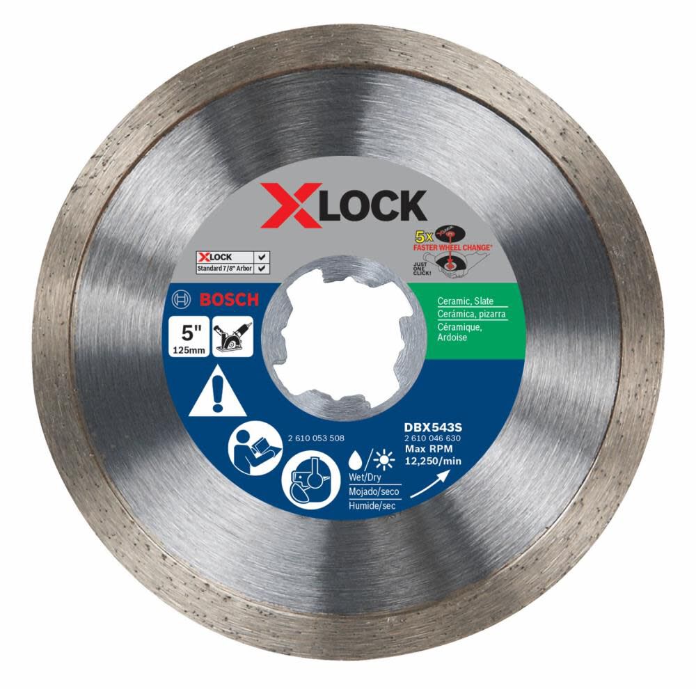 5 In. X-LOCK Continuous Rim Diamond Blade DBX543S