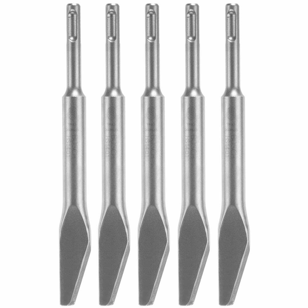 5 pc. 3/8 In. Mortar Knife SDS-plus Bulldog Hammer Steel HS1401B5